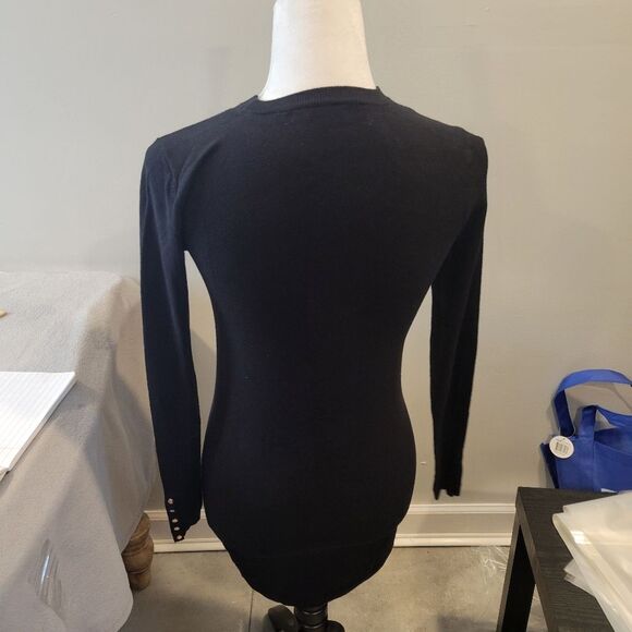 Zara Knit Black Mini Long Sleeves Dress Size Small - Picture 2 of 7